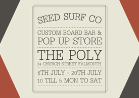 Seed Surf Co. custom board bar & pop up shop