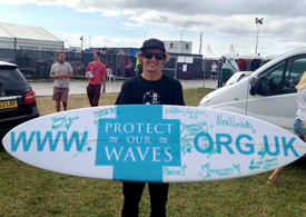 SAS deliver Protect Our Waves petition