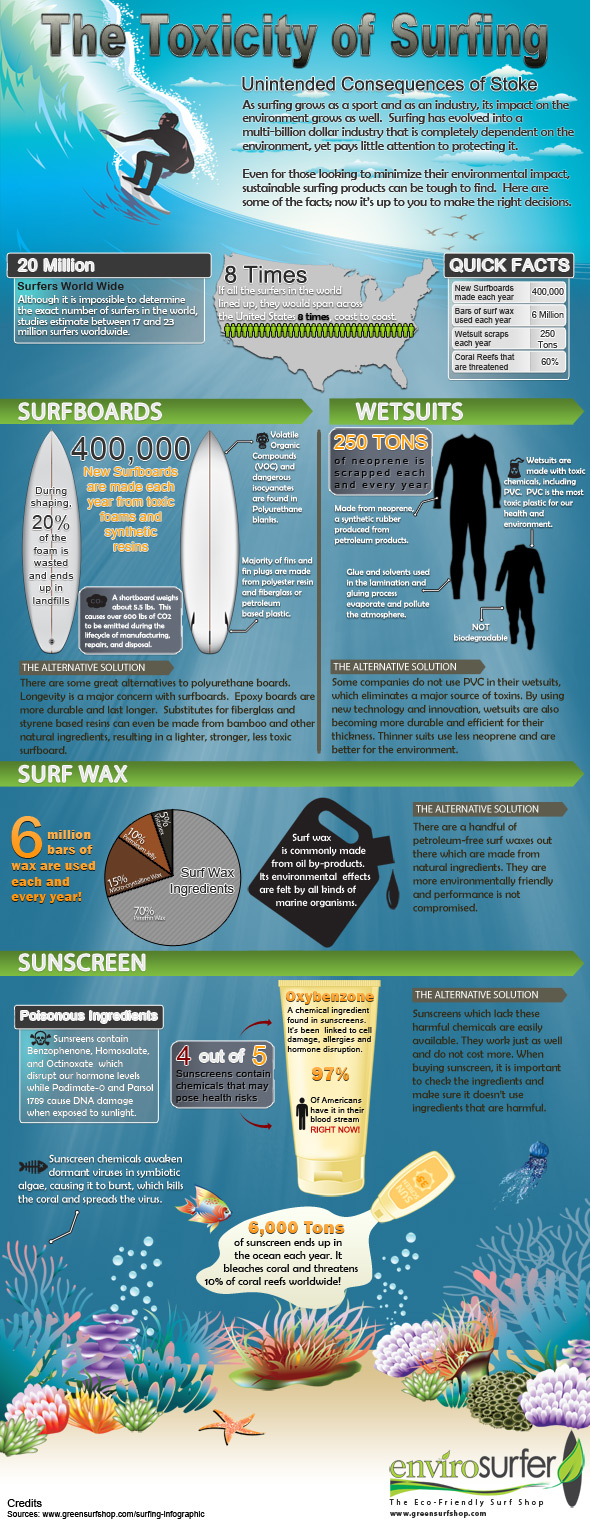 Surfing Infographic by Envirosurfer