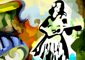 hula girl by frank cubillos